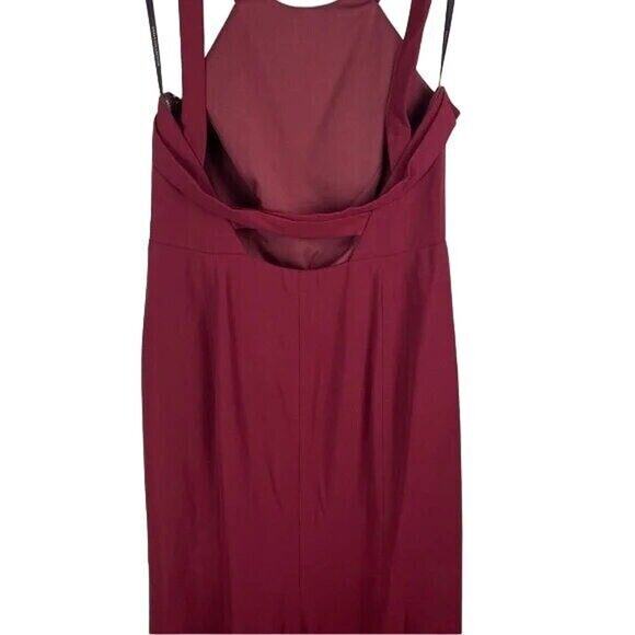 Dessy Collection Burgundy Wedding Dress - Picture 9 of 14